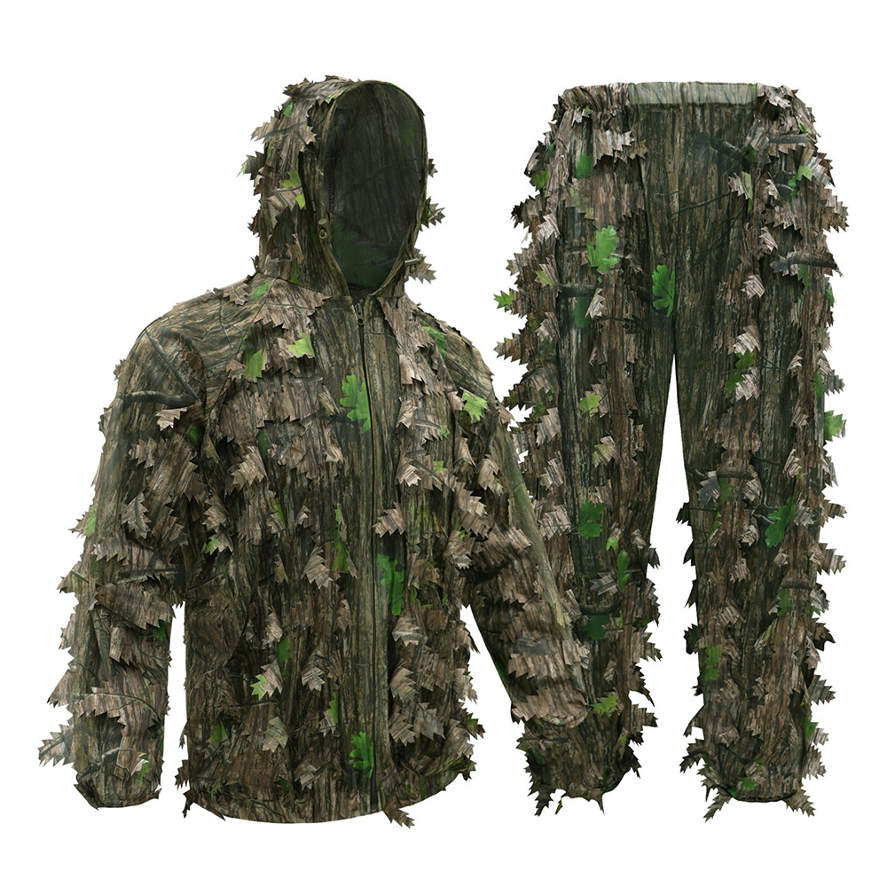 Ghillie Suit Woodland - Caça ao ar livre adulto folhas