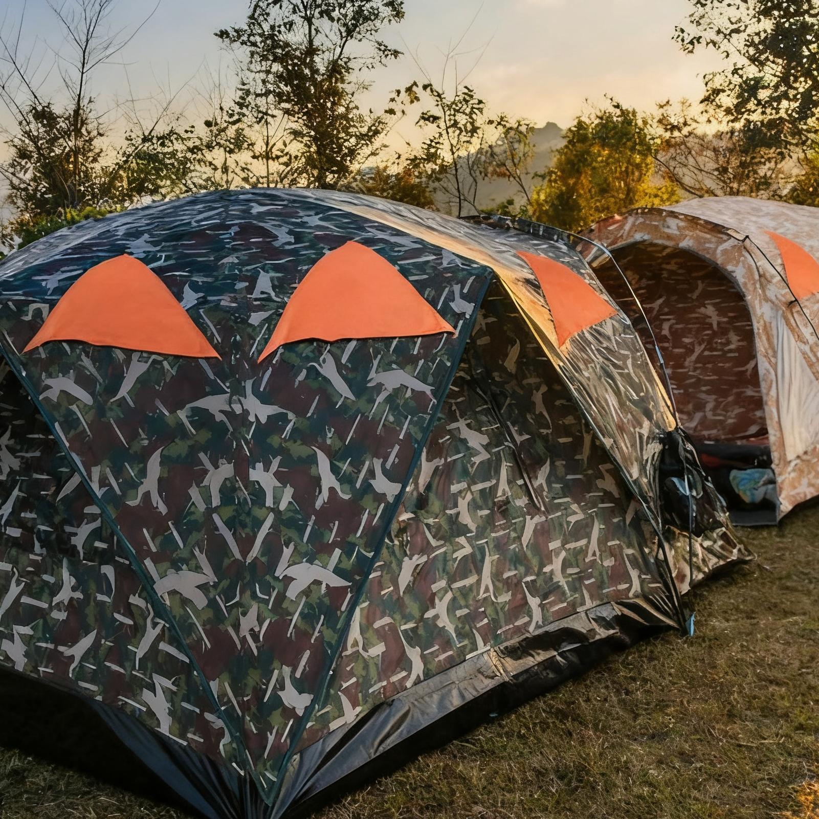 Outdoor Hunting Tent - Blaze laranja painel cego magnético acessórios