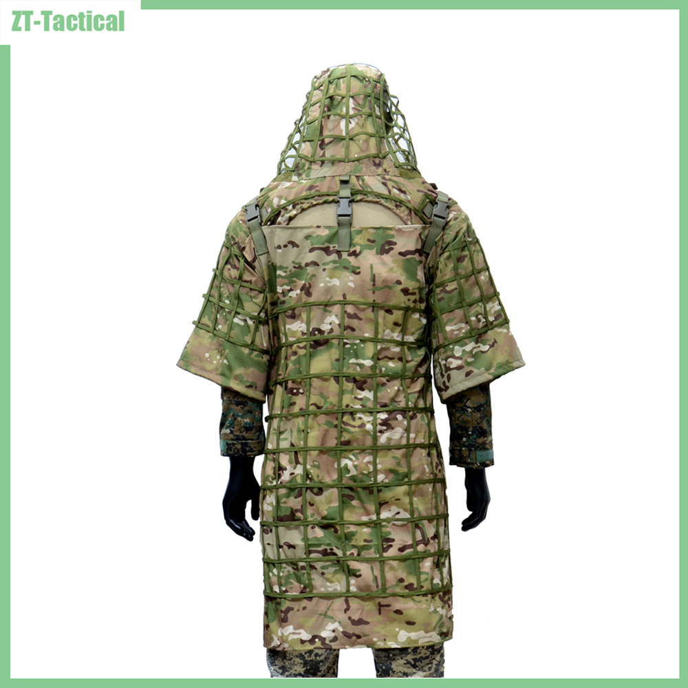 Ghillie Suit Woodland - Base de terno Ghillie, Poncho Ghillie,