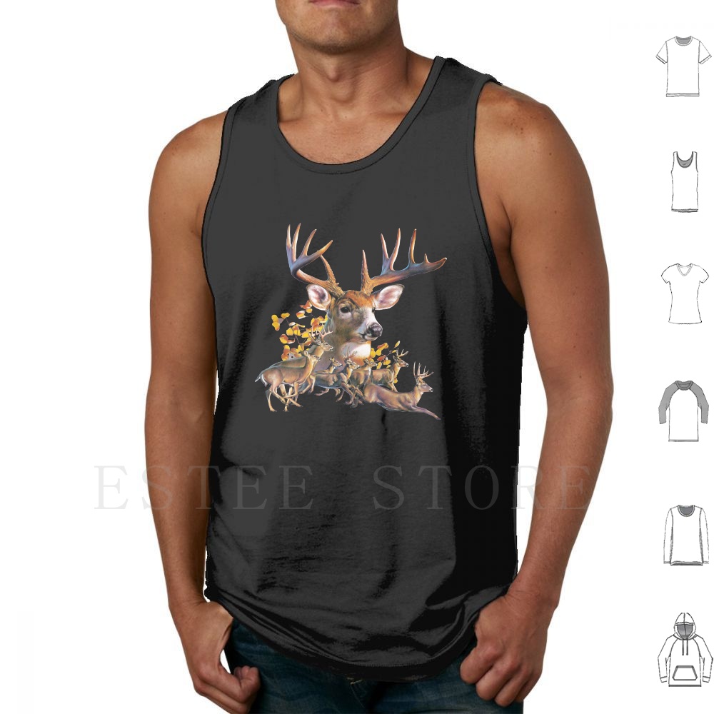 Wildman Hunting & Outdoor Robertson Photos - Colete Regata com Estampa de Cervos,