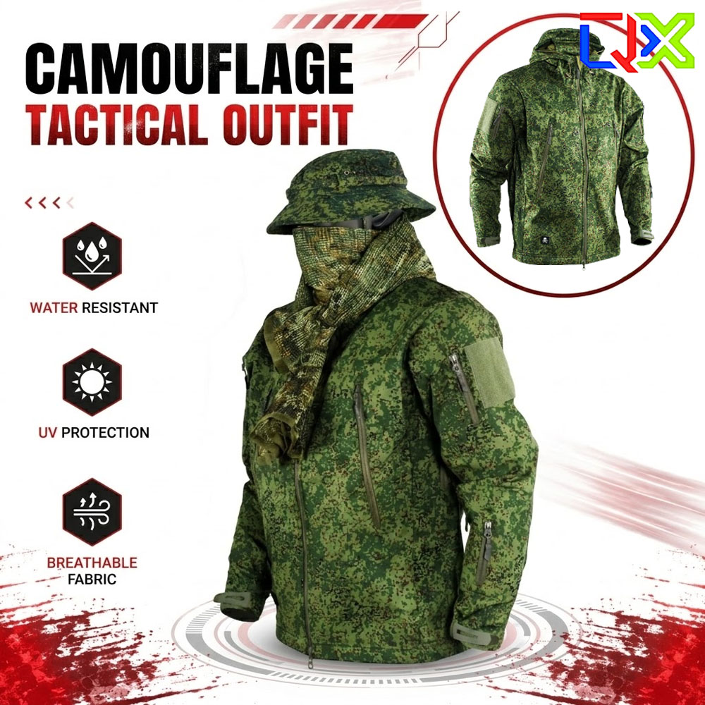 Men'S Outdoor Hunting Jacket - Conjunto de Jaqueta e Calças Táticas