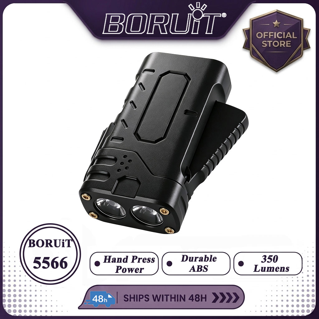 Tactical Flashlight Rechargeable - Lanterna LED EDC com Manivela BORUIiT,