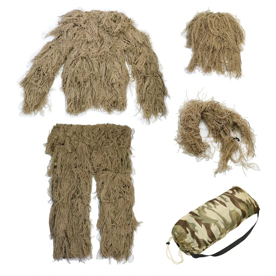 Ghillie Suit Woodland - Caça floresta 3d camo biônico sniper