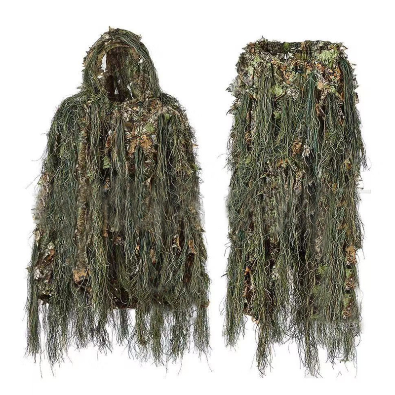 Ghillie Suit Woodland - 3D Bionic Leaf Hunting Uniforme, Ghillie