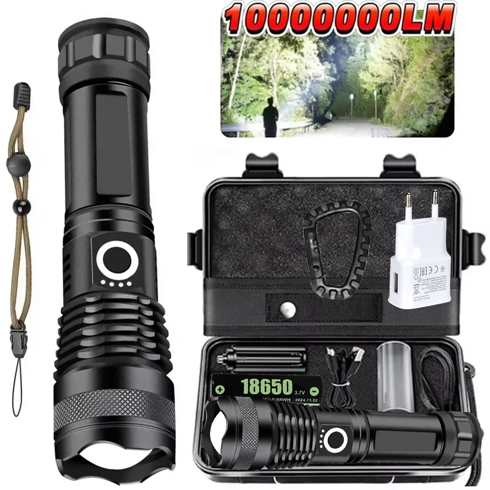 Tactical Flashlight Rechargeable - Lanterna led de alta potência recarregável,