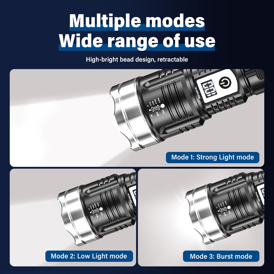 Lanterna led de alta potência, - Tactical Flashlight Rechargeable avaliação e preço