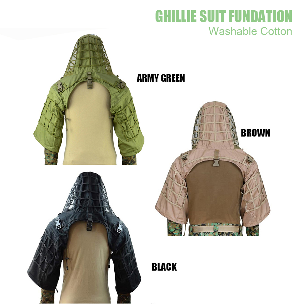 Base de terno Ghillie, Poncho  - Ghillie Suit Woodland avaliação e preço