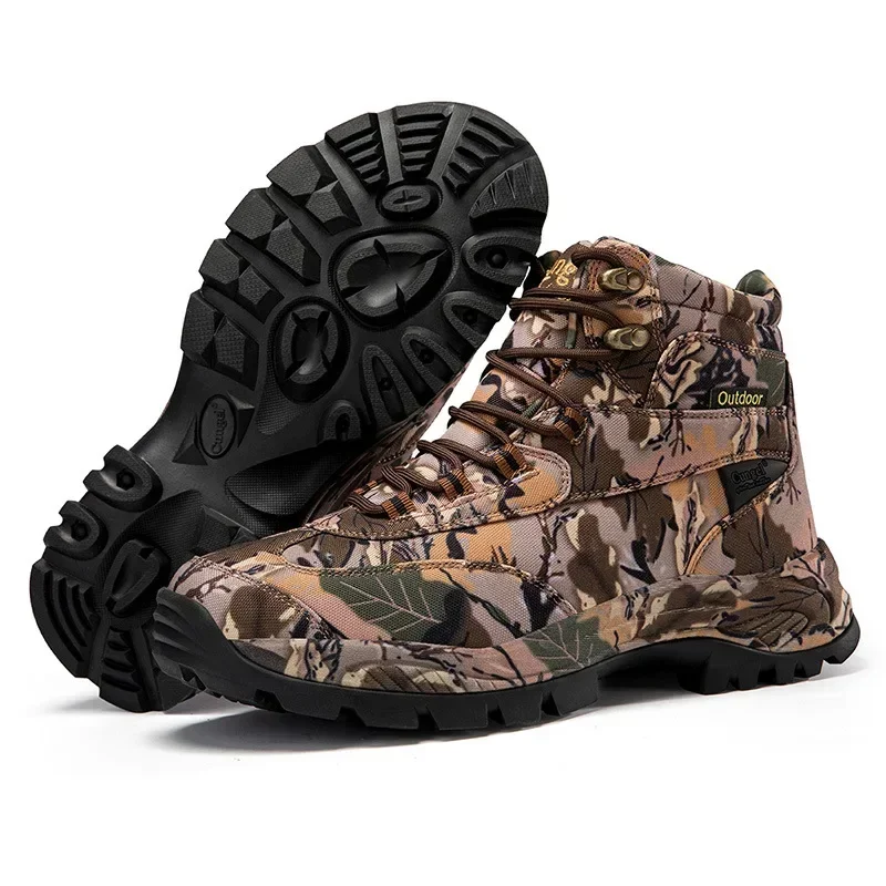 Botas de caça camufladas de ca - Outdoor Hunting Boots For Men avaliação e preço