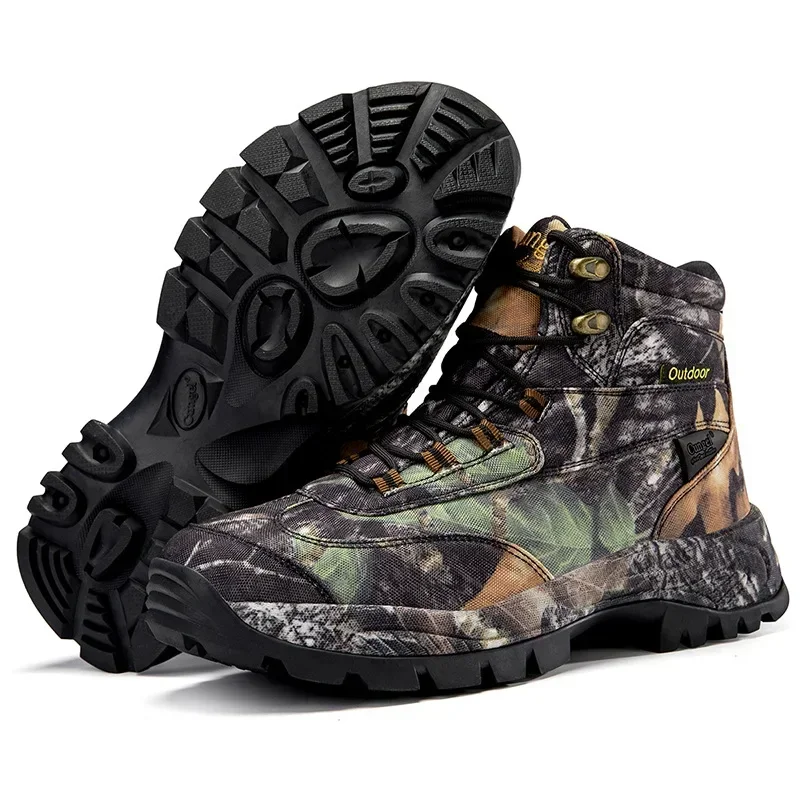 Botas de caça camufladas de ca - Outdoor Hunting Boots For Men avaliação e preço