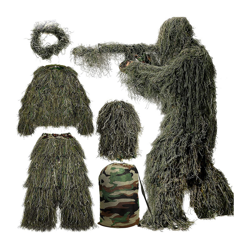 Tático masculino adulto crianç - Ghillie Suit Woodland avaliação e preço