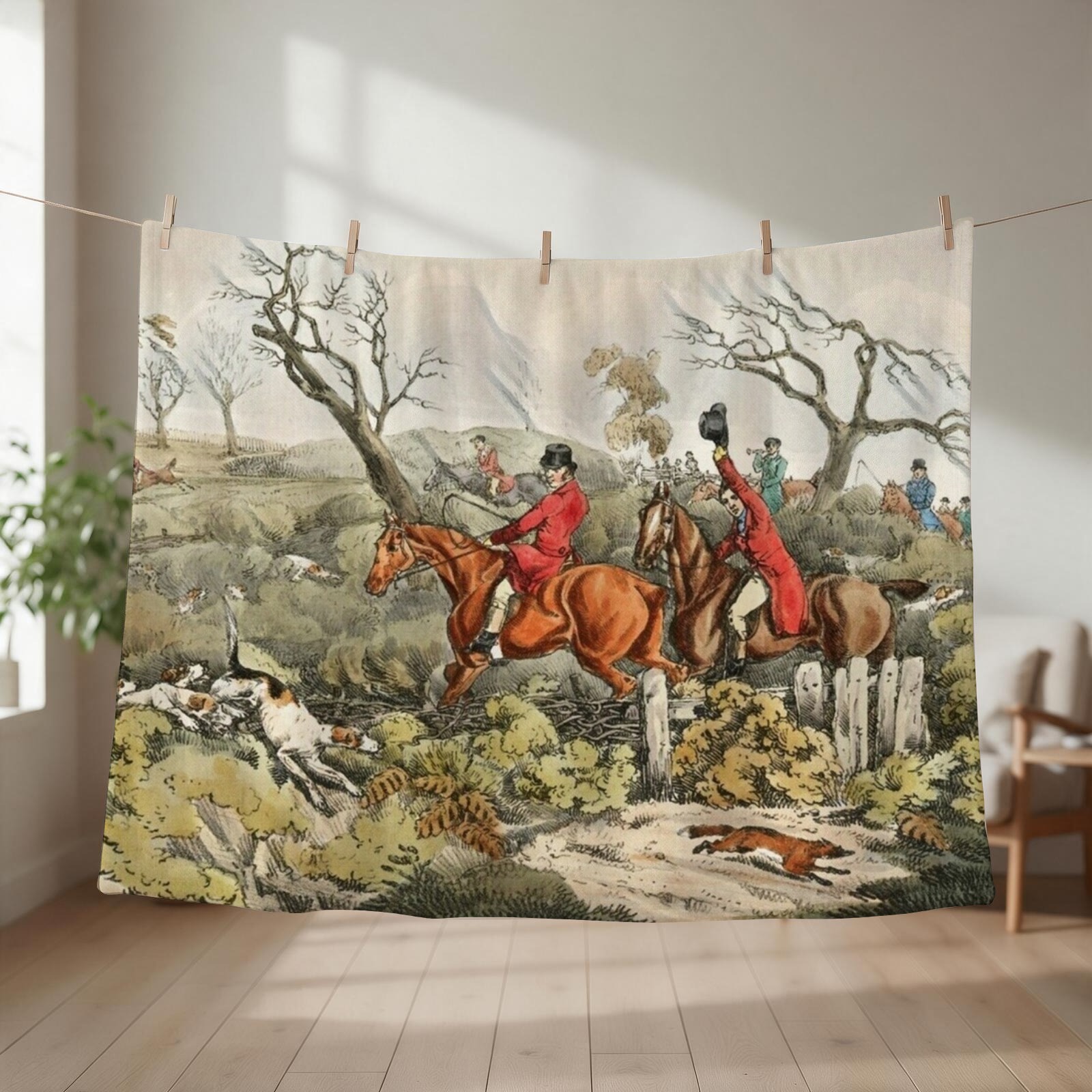 Manta para sofá com tema de ca - Outdoor Hunting Dogs avaliação e preço