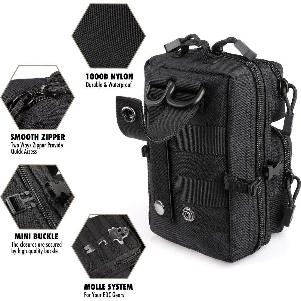 Mini Bolsa Utilitária Molle, B - Outdoor Hunting Gear Storage avaliação e preço